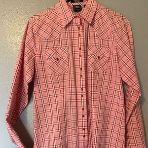 Cruel Girl Pink Western Button Up